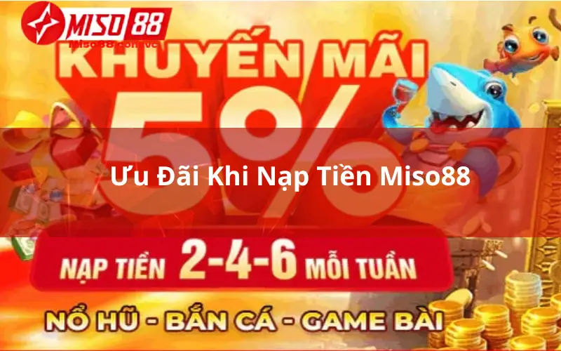 Ưu Đãi Khi Nạp Tiền Miso88